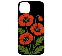 Vintage Red Poppy Botanical Retro Floral Design for Nature Case for iPhone 14 Plus