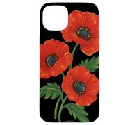 Vintage Red Poppy Botanical Retro Floral Design for Nature Case for iPhone 15 Plus