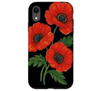 Vintage Red Poppy Botanical Retro Floral Design for Nature Case for iPhone XR