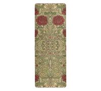 Vintage Red Roses William Morris Pattern yoga mat with carrying bag for floor printed, non slip, hot yoga mat towel with carrying bag tapete para ejercicio 71x26 inches