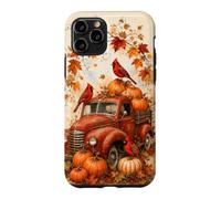 Vintage Red Truck Cardinal Pumpkin Maple Leaf Fall Harvest Case for iPhone 11 Pro