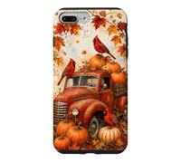 Vintage Red Truck Cardinal Pumpkin Maple Leaf Fall Harvest Case for iPhone 7 Plus/8 Plus