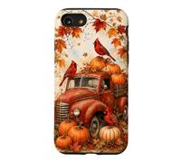 Vintage Red Truck Cardinal Pumpkin Maple Leaf Fall Harvest Case for iPhone SE (2020) / 7/8