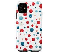 Vintage Red White Blue Polka Dot Pattern American Patriotic Case for iPhone 11