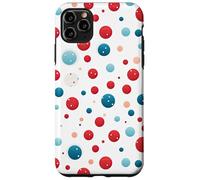 Vintage Red White Blue Polka Dot Pattern American Patriotic Case for iPhone 11 Pro Max