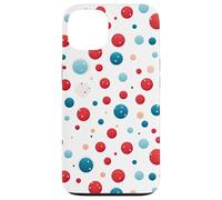 Vintage Red White Blue Polka Dot Pattern American Patriotic Case for iPhone 13