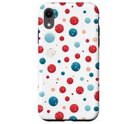 Vintage Red White Blue Polka Dot Pattern American Patriotic Case for iPhone XR