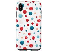 Vintage Red White Blue Polka Dot Pattern American Patriotic Case for iPhone XS Max