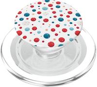 Vintage Red White Blue Polka Dot Pattern American Patriotic PopSockets PopGrip for MagSafe