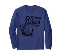 Vintage Reeling In The Good Times Funny Bass Fishing Lover Long Sleeve T-Shirt