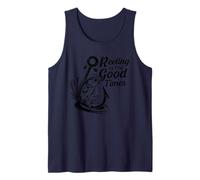 Vintage Reeling In The Good Times Funny Bass Fishing Lover Tank Top