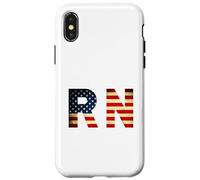 Vintage Registered Nurse RN USA Flag, Cool Nursing Student Case for iPhone X/XS