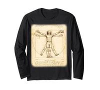 Vintage Renaissance Vitruvian Man Goalie Goalkeeper Soccer Long Sleeve T-Shirt