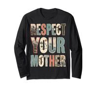 Vintage Respect Your Mother Earth Climate Change Awareness Long Sleeve T-Shirt