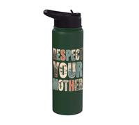 Vintage Respect Your Mother Earth Climate Change Awareness Stainless Steel Insulated Water Bottle