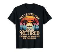 Vintage Retired 2026 Worked Whole Life Men Women Retirement T-Shirt