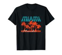 Vintage Retro 1980s Palm Trees Miami Florida Summer Vacation T-Shirt