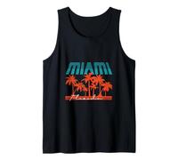 Vintage Retro 1980s Palm Trees Miami Florida Summer Vacation Tank Top
