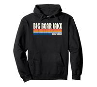 Vintage Retro 70s 80s Style Hometown of Big Bear Lake, CA Pullover Hoodie