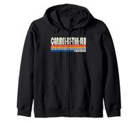 Vintage Retro 70s 80s Style Hometown of Carmel-by-the-Sea, C Zip Hoodie