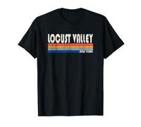 Vintage Retro 70s 80s Style Hometown of Locust Valley, NY T-Shirt