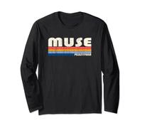 Vintage Retro 70s 80s Style Hometown of Muse, PA Long Sleeve T-Shirt