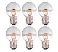 Vintage Retro Antique LED Filament Bulb G45 4W LED Light Bulb, Silver Bowl Tipped, E27 Base, Soft Warm White 2700K, 40W Equivalent, 220-240VAC, Dimmable (E27 Base)