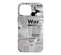 Vintage Retro Artsy Aesthetic Black & White Newspaper Case for iPhone 16 Pro Max