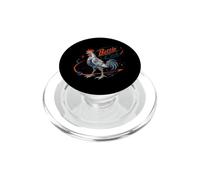 Vintage Retro Battle Cock Robot Rooster Sci-Fi Design PopSockets PopGrip for MagSafe
