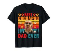 Vintage Retro Best Cockapoo Dad Ever Cute Dog Sunglasses T-Shirt