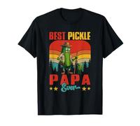 Vintage Retro Best Pickle Papa Ever Father's Day Men T-Shirt