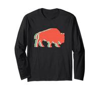 Vintage Retro Bison or Buffalo Long Sleeve T-Shirt