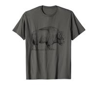 Vintage Retro Bison Outfit Drawn American Buffalo T-Shirt