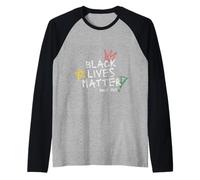 Vintage Retro Black Lives Matters Since 1865 Juneteenth Raglan Baseball Tee