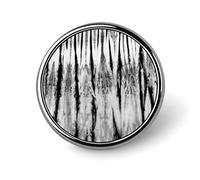 Vintage Retro Black White Tie Dye Pink Mixed Texture Round Brooch Pin, Unisex Smooth Surface Lapel Tie Pin, Lightweight Badge Jewelry Crafts Decor for Costume Accessory Men Women