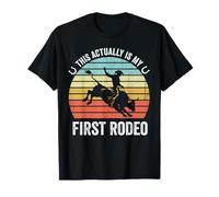 Vintage Retro Bull Rodeo This Actually Is My First Rodeo T-Shirt