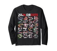 Vintage Retro Calendar Circuits Racing Car 2026 Long Sleeve T-Shirt
