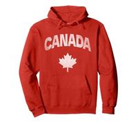 Vintage Retro Canadian Maple Leaf Canada Flag Men Women Kids Pullover Hoodie