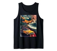 Vintage Retro Car Highway California West Coast Traveler LA Tank Top