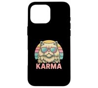 Vintage Retro Cat Music For Teens Girls Kids Women Men Karma Case for iPhone 16 Pro Max