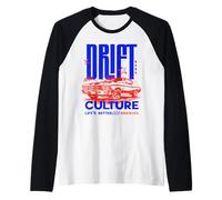 Vintage Retro Classic Muscle American Car USA Drift Culture Raglan Baseball Tee