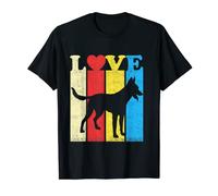 Vintage Retro Colors I Love My Belgian Malinois Dog T-Shirt