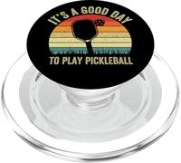 vintage retro cool design it's a good day to play pickleball PopSockets PopGrip for MagSafe