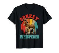 Vintage Retro Donkey Funny Whisperer Lover Farmer Rancher T-Shirt