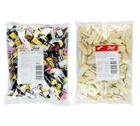 Vintage Retro Dual Pack: Bulk Bags of Classic Nostalgic Treats - Liquorice Allsorts 3kg and Bumper Candy Bananas 2kg - 2,11