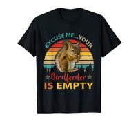 Vintage Retro Excuse Me Your Birdfeeder Is Empty Squirrel T-Shirt