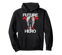 Vintage Retro Future Hero Firefighter Firefighters’ Day Pullover Hoodie