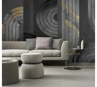 Vintage Retro Geometric Faux Marble Texture 3D Wallpaper Easy Install Feature Office Living Room Sofa Bedroom TV Background Wall Decoration-150cm×105cm