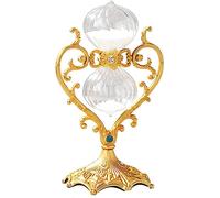 Vintage Retro Gold Hourglass, 360° Rotating Large Sand Timer, 30/60 Minute Solid Metal Sand Glass For Education And Decor, 12x27cm 1pcs(30 Minutes)