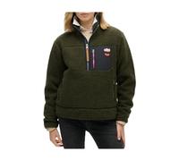 Vintage Retro Half Zip Fleece, female, Superdry, Fleece Jackets, Green, S, Sport S